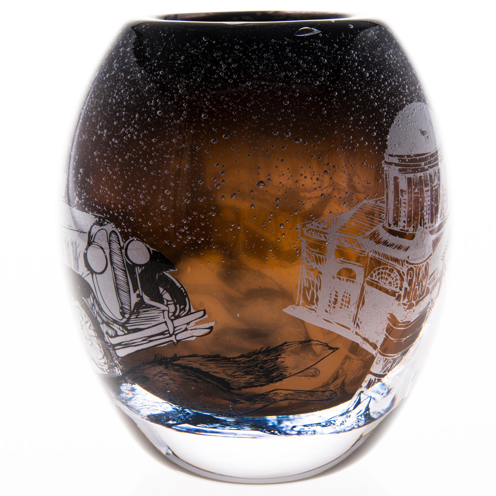 SINI MAJURI, glasskulptur, signerad Sini Majuri 2016.