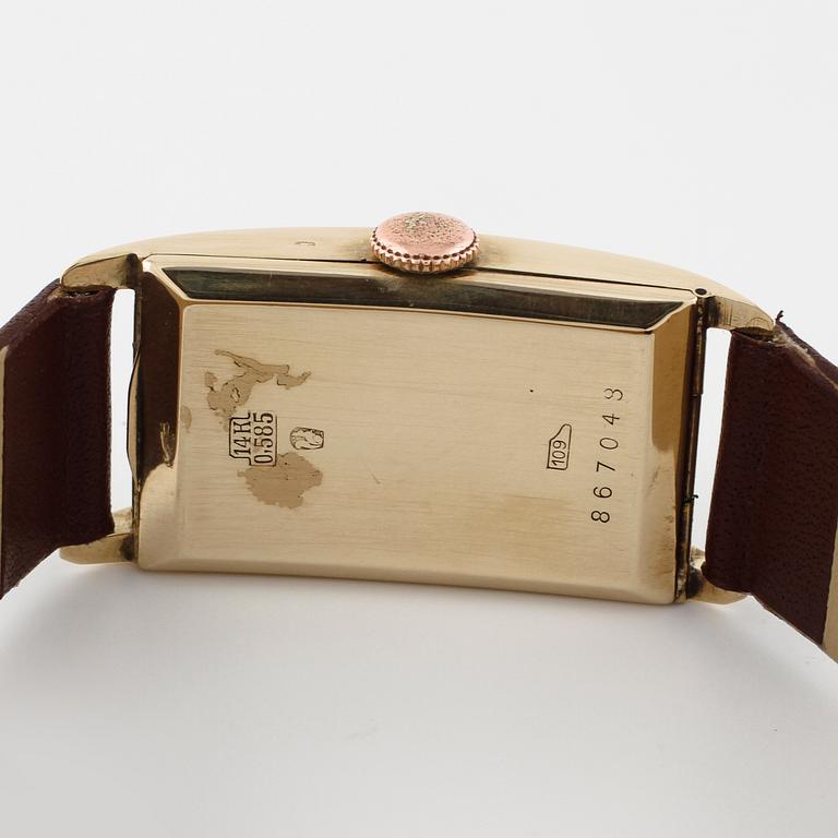 HY MOSER & CIE, armbandsur, 19,5  x 30,5 (38,5) mm.