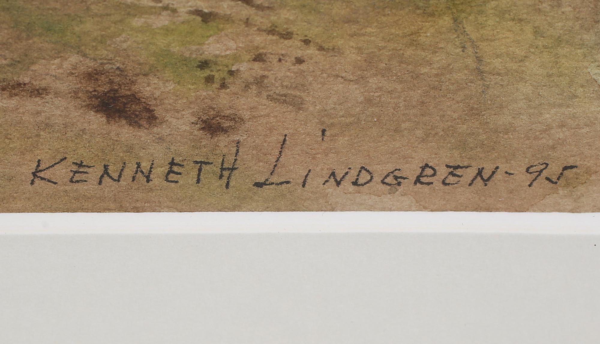 KENNETH LINDGREN, 2 st, akvareller, signerade och daterade -95.