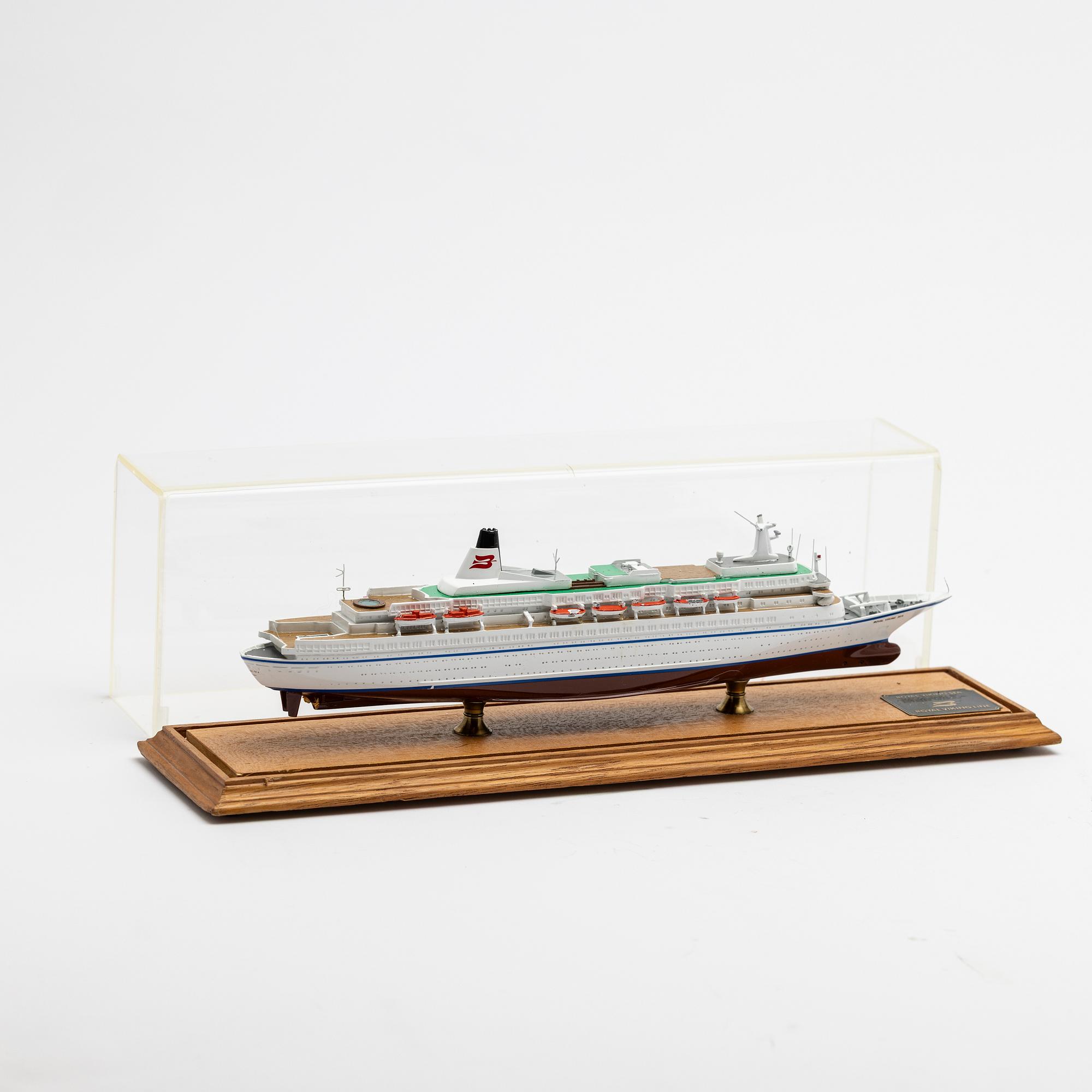 Royal Viking Sea ship model.