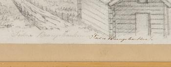 WILHELM VON WRIGHT, lyijykynäpiirros, signeerattu ja päivätty 1832.