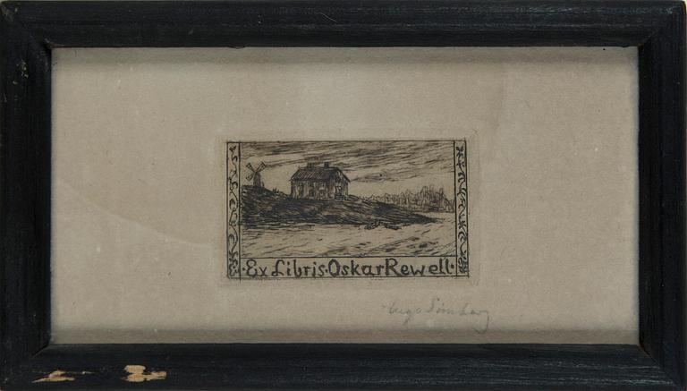 Hugo Simberg, Oskar Rewell's ex-libris.