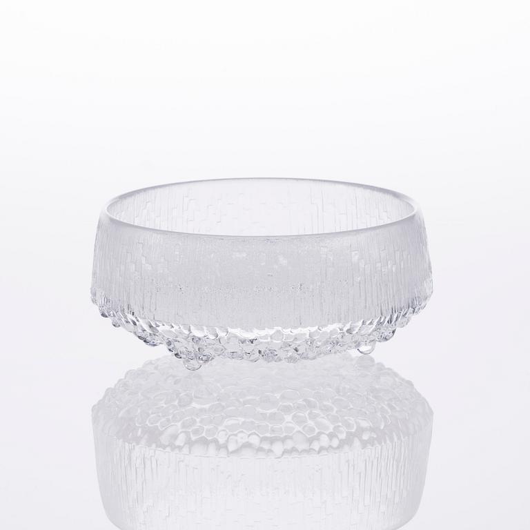 SKÅL med EFTERRÄTTSSKÅLAR, 12 st, glas, "Ultima Thule" Tapio Wirkkala, Iittala.