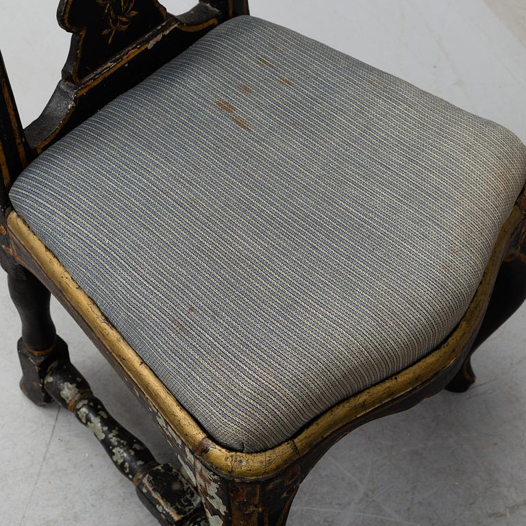STOLAR, ett par, senbarock, 1700-tal.