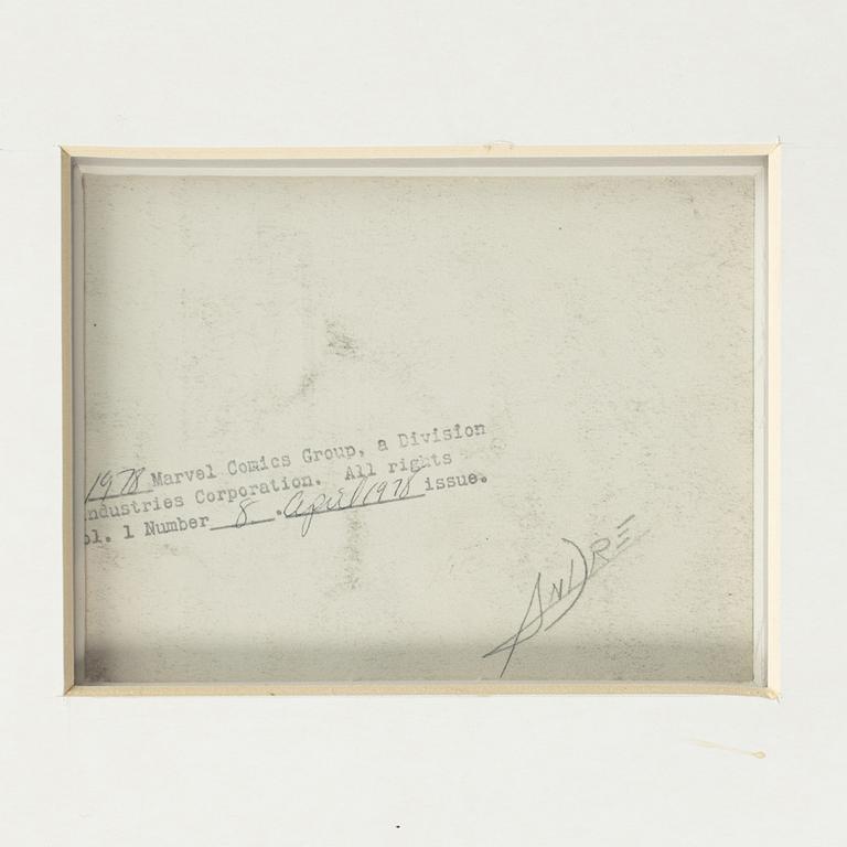 Marvel, "Human Fly", orginalteckningar, 1978.