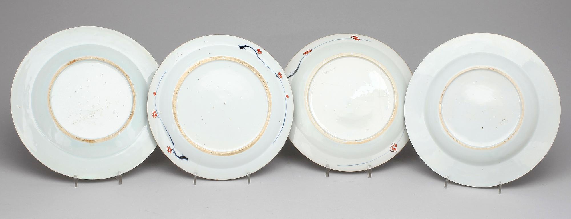 TALLRIKAR, 8 st, porslin, Kina, Qianlong, 1700-tal.