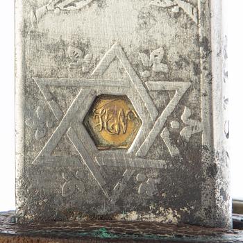 Sabel, brittisk, 1900-talets början, med balja.