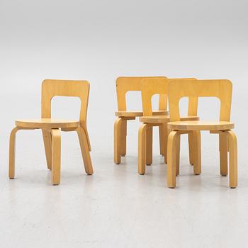 Alvar Aalto, children's chairs, 4 pcs, Artek, Finland.
