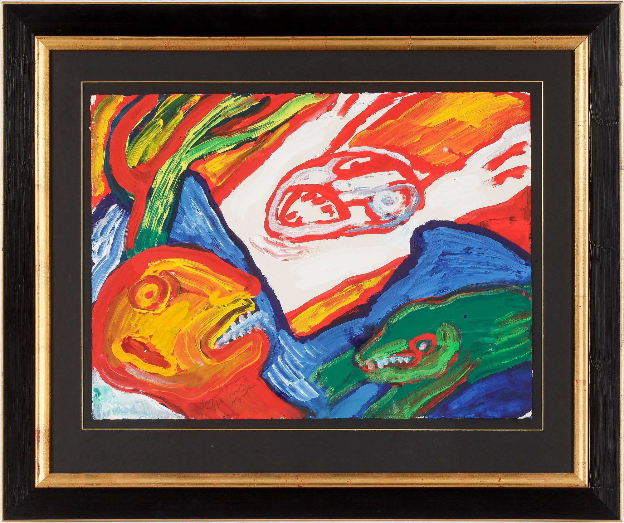 BENGT LINDSTRÖM, akryl på papper, signerad.