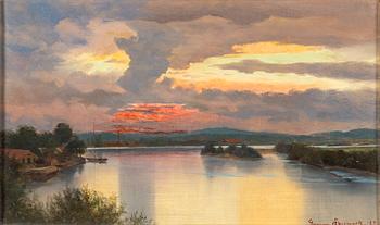 GUMME ÅKERMARK, oil on canvas, signed and dated 1897.