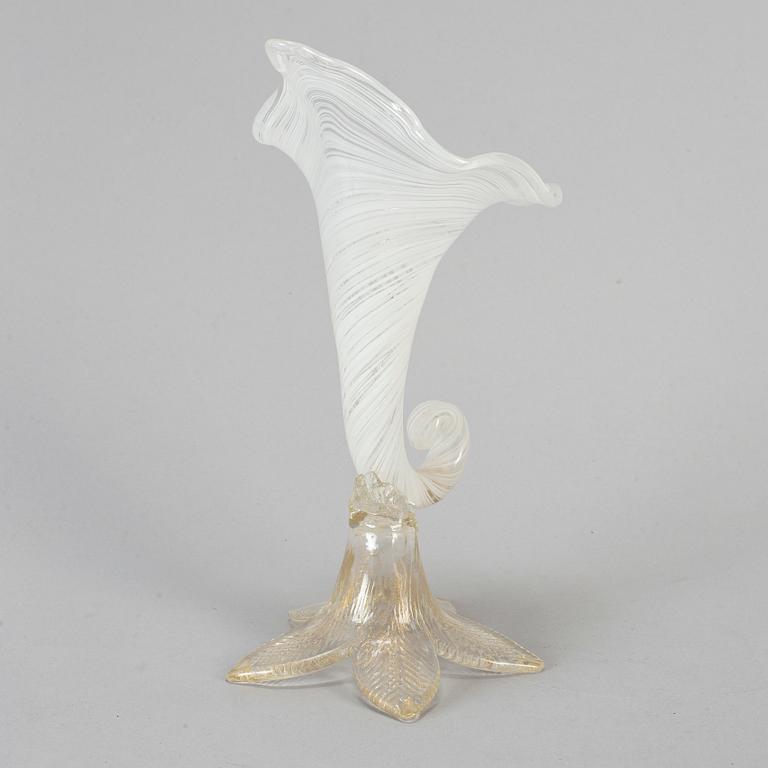A Musano glass vase, Italy, mid 20th Century.