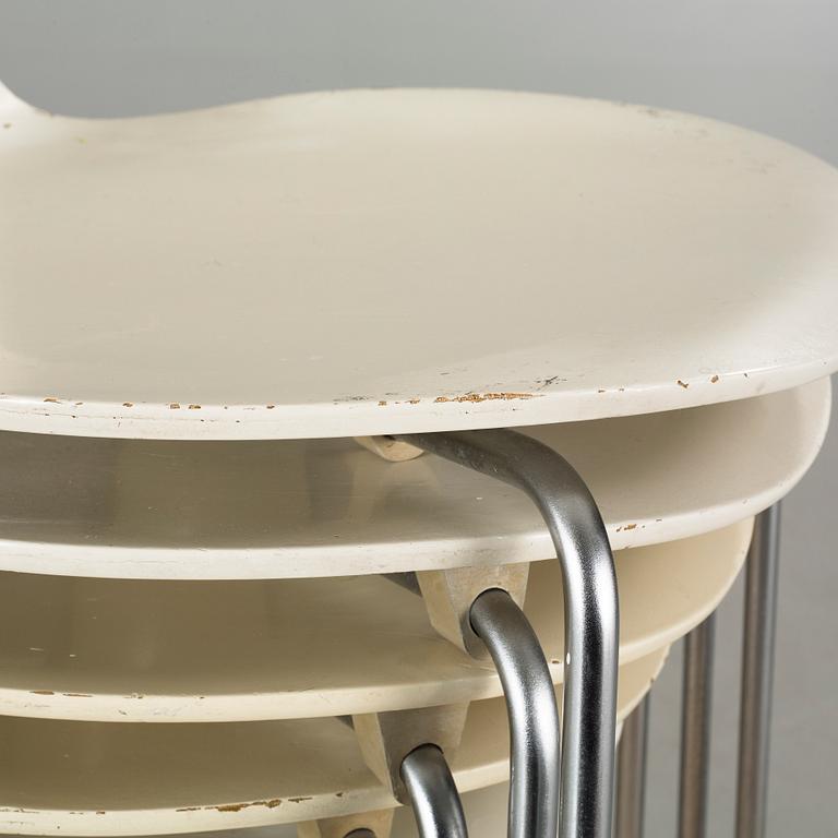 ARNE JACOBSEN, stolar, 6 st, "Myran", Fritz Hansen, 1970.
