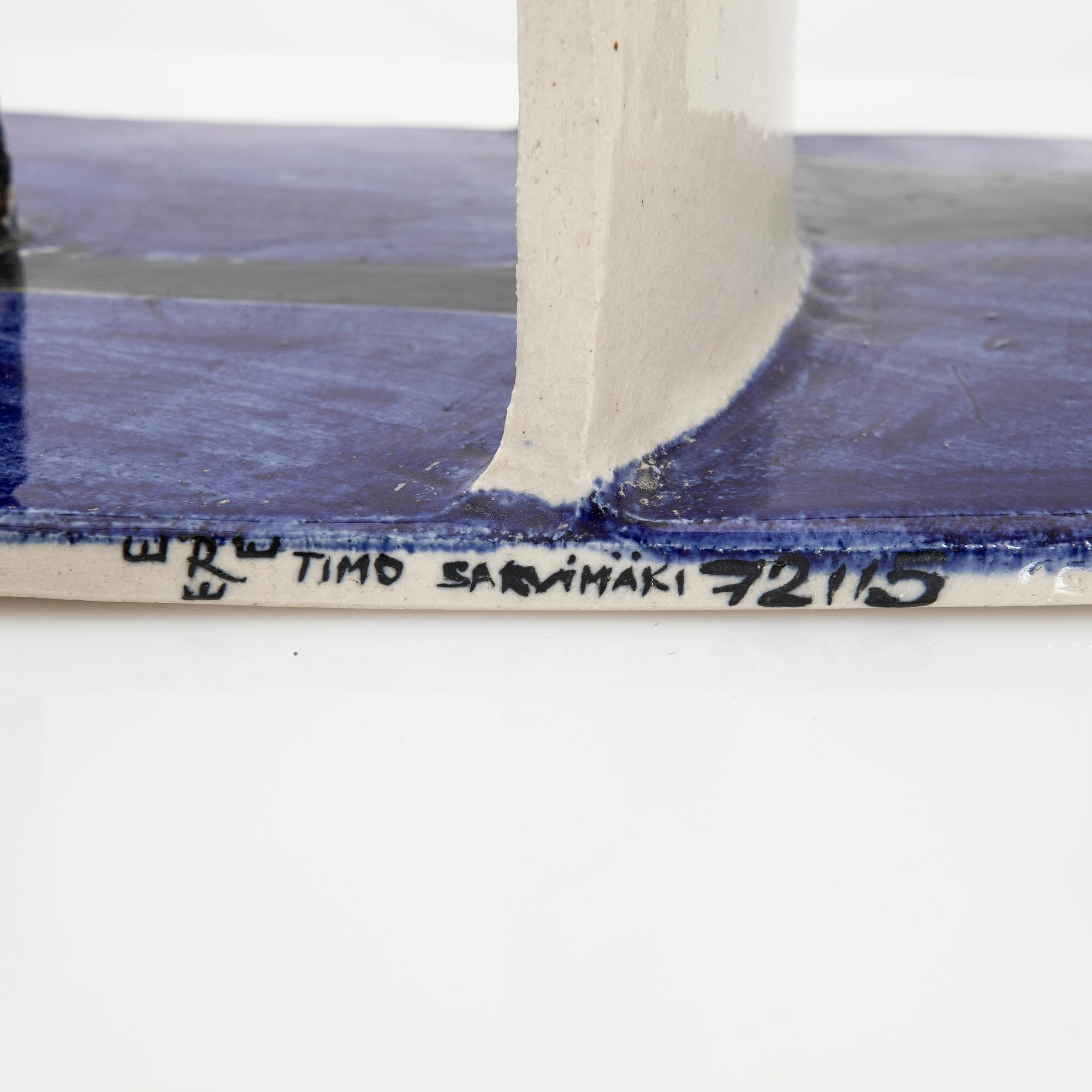 Timo Sarvimäki, Skulptur, "Skugglek", Rörstrand, 1970-tal.