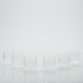 GLAS, 6 st, Ultima Thule", Tapio Wirkkala, Iittala 1970-tal.