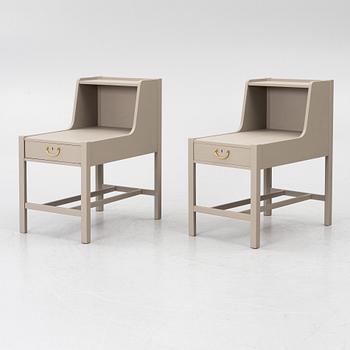 Bedside tables, a pair, second half of the 20th century.