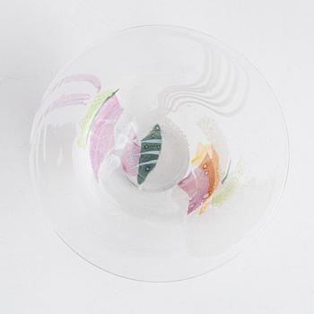 Oiva Toikka, a 'Tellervo' glass vase, Nuutajärvi Postipankki, Finland, and a glass bowl by Åsa Brandt.