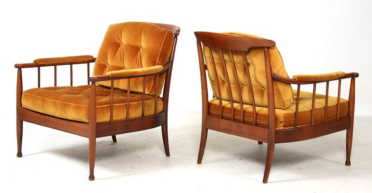 FÅTÖLJER, ett par, "Skrindan", Kerstin Hörlin Holmquist, OPE-möbler.