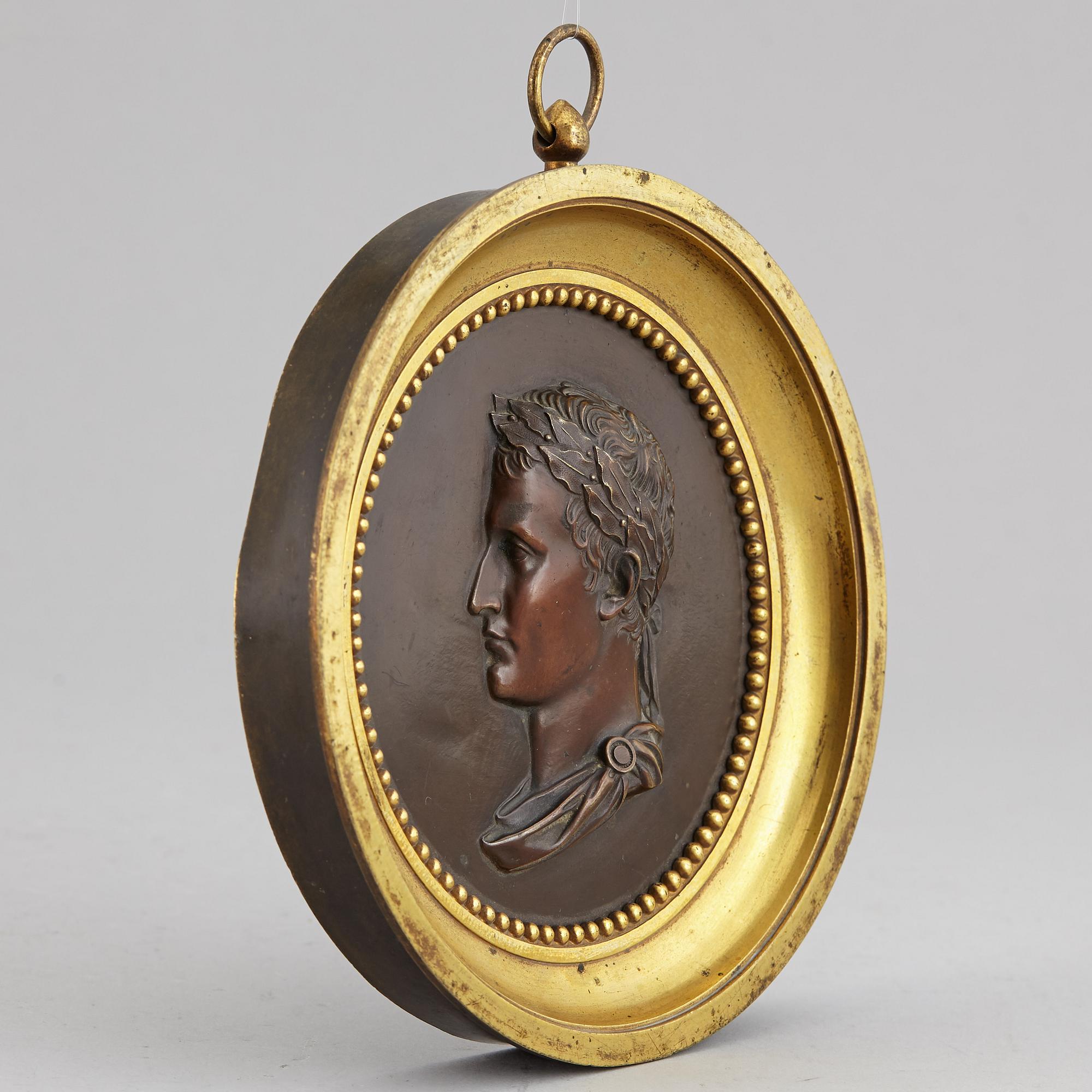 MEDALJONG, brons, 1800-tal.