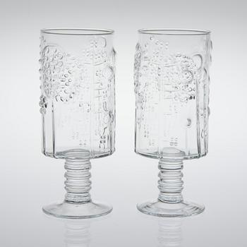 CHAMPAGNEGLAS 12 ST, "Flora", Oiva Toikka, formgiven 1966, Notsjö.