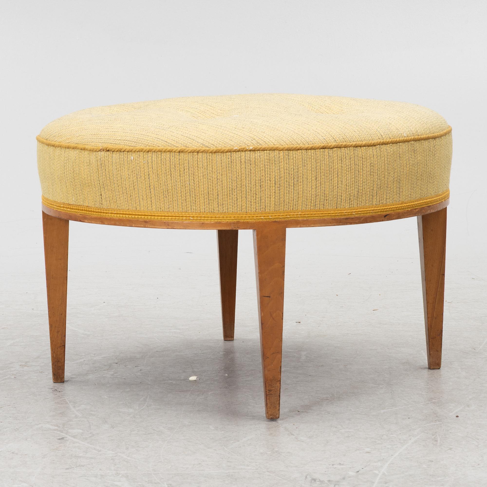 Josef Frank, a model 647 ottoman, Firma Svenskt Tenn, before 1985.