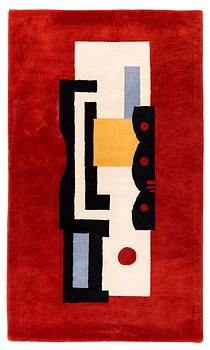 a carpet, tufted, after Fernand Léger, ca 272,5 x 159 cm.