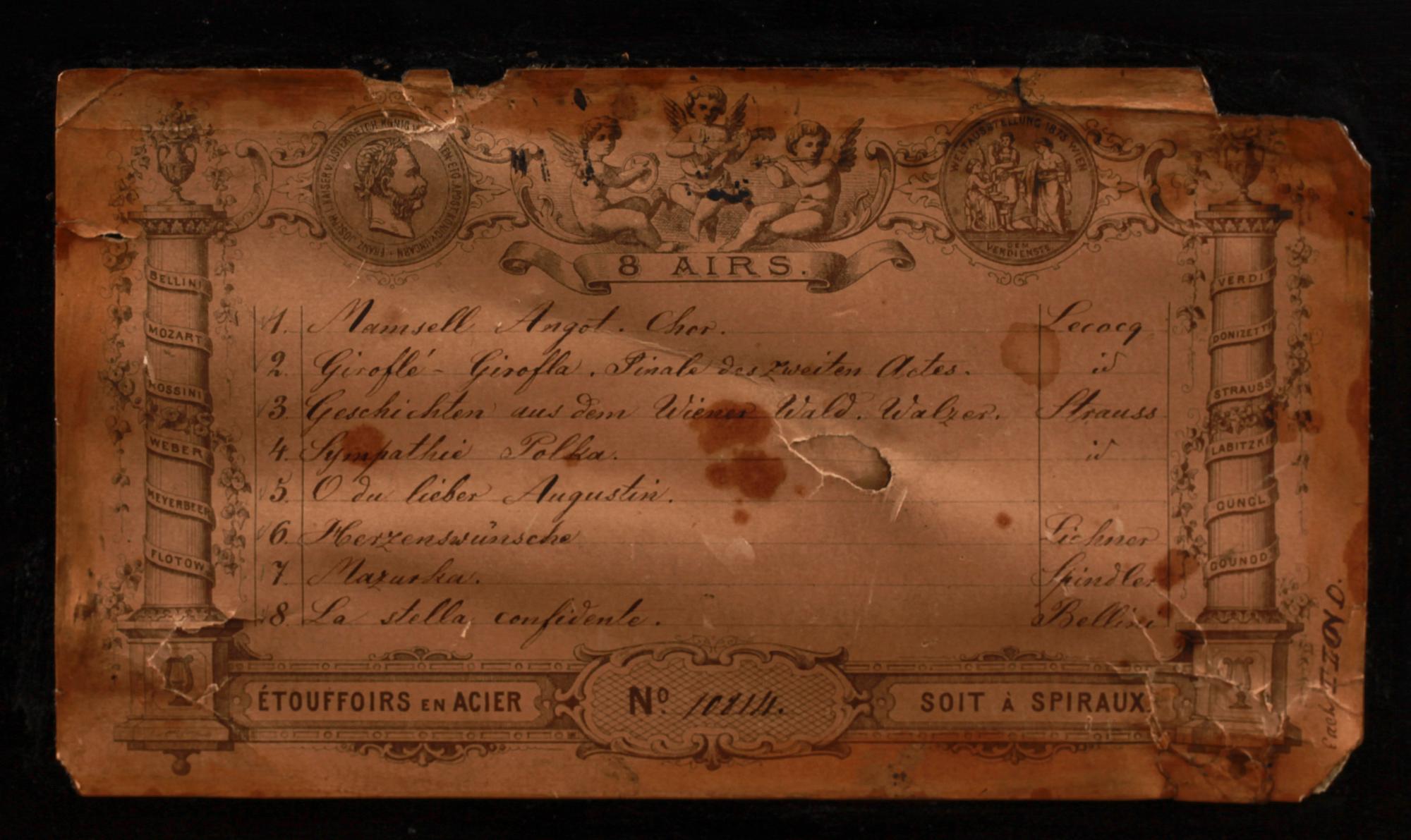 SPELDOSA, Frankrike tidigt 1900-tal.