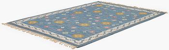 Anna-Greta Sjöqvist, a 'Blomsteräng' carpet, flat weave, c. 240 x 170 cm, signed AGS.