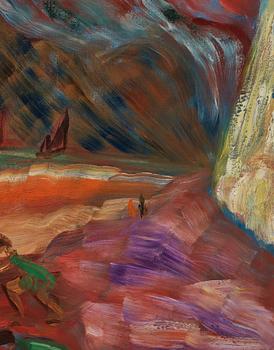 Sigrid Hjertén, "Kalkklippan, St Aubin" (The limestone cliff, St Aubin).