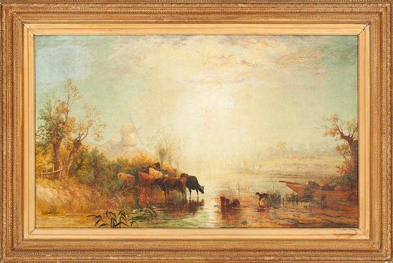 OKÄND KONSTNÄR, olja på duk, troligen Holland, 1800-talets andra hälft.