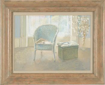 David Tindle, gouache on paper, signed verso.