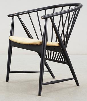 KARMSTOL, "Solfjädern", Sonna Rosén, Nässjö Stolfabrik, formgiven 1948.