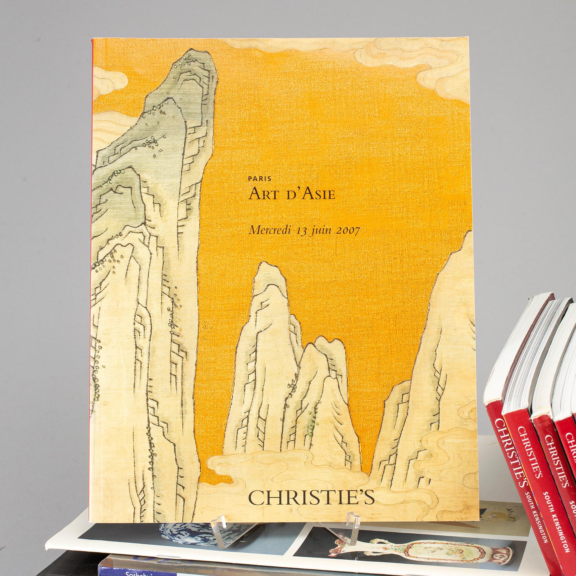 AUKTIONSKATALOGER, 40 st. Sothebys, Christies, Bonhams. Orientaliskt/Kinesiskt porslin, keramik och konsthantverk.