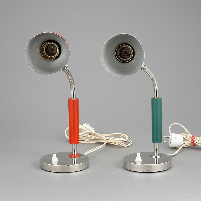 LAMPOR, 2 st, funkis, 1940-tal.