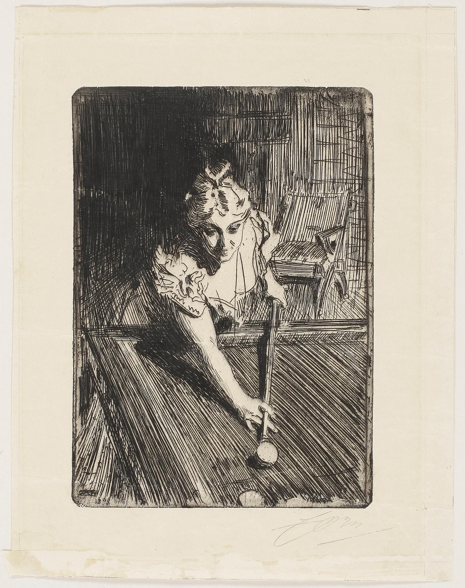 ANDERS ZORN, etsning, signerad med blyerts.