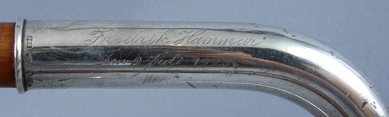 KÄPPAR, 3 st, med silverfattning samt nysilverfattning. 1900-tal.