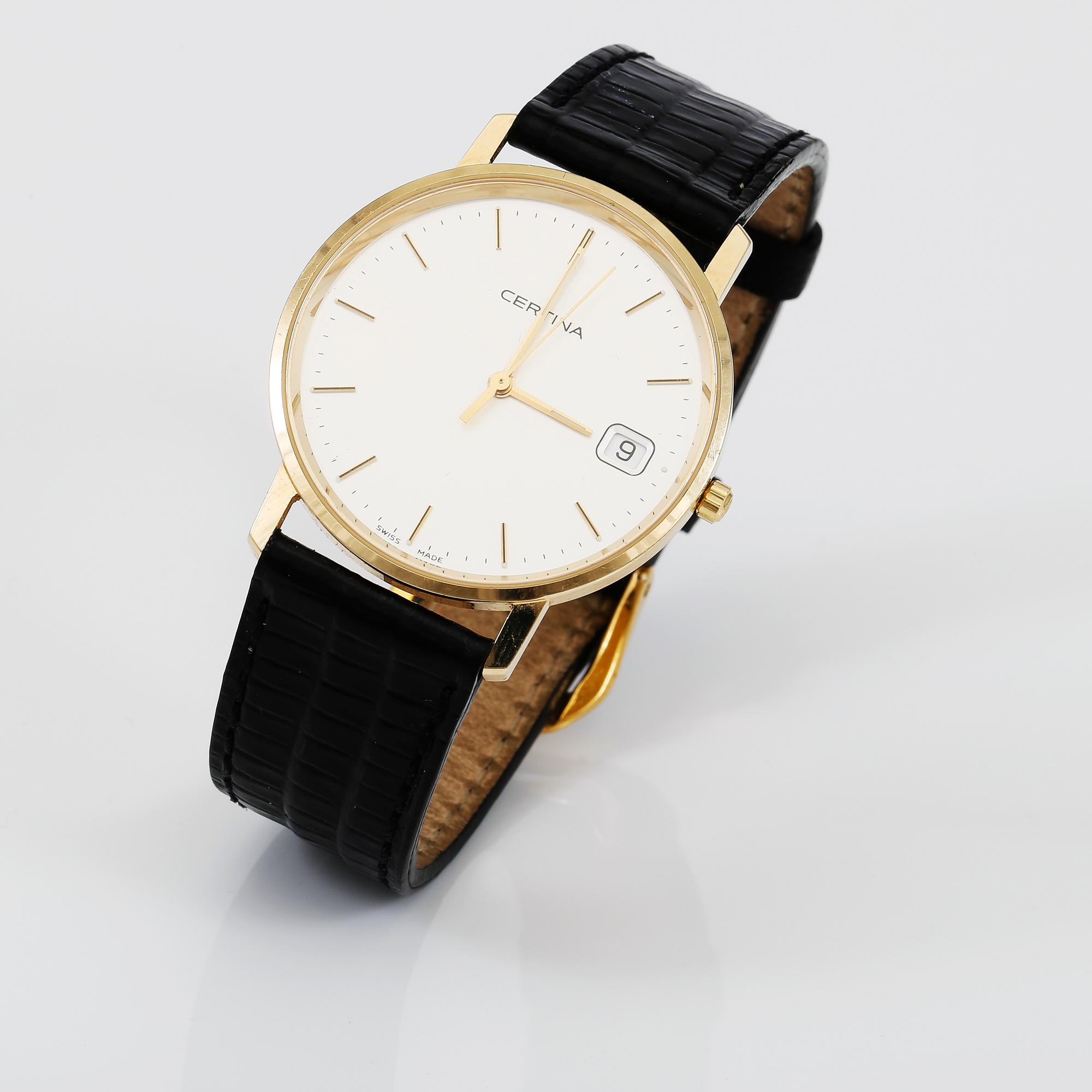 ARMBANDUR, 14K guld, Certina, 1900-talets andra hälft.