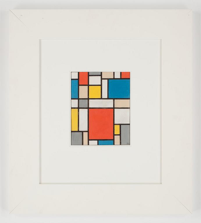 Franciska Clausen, "Contre-Composition (Composition Neoplasticiste) /  (Hommage a Mondrian)".