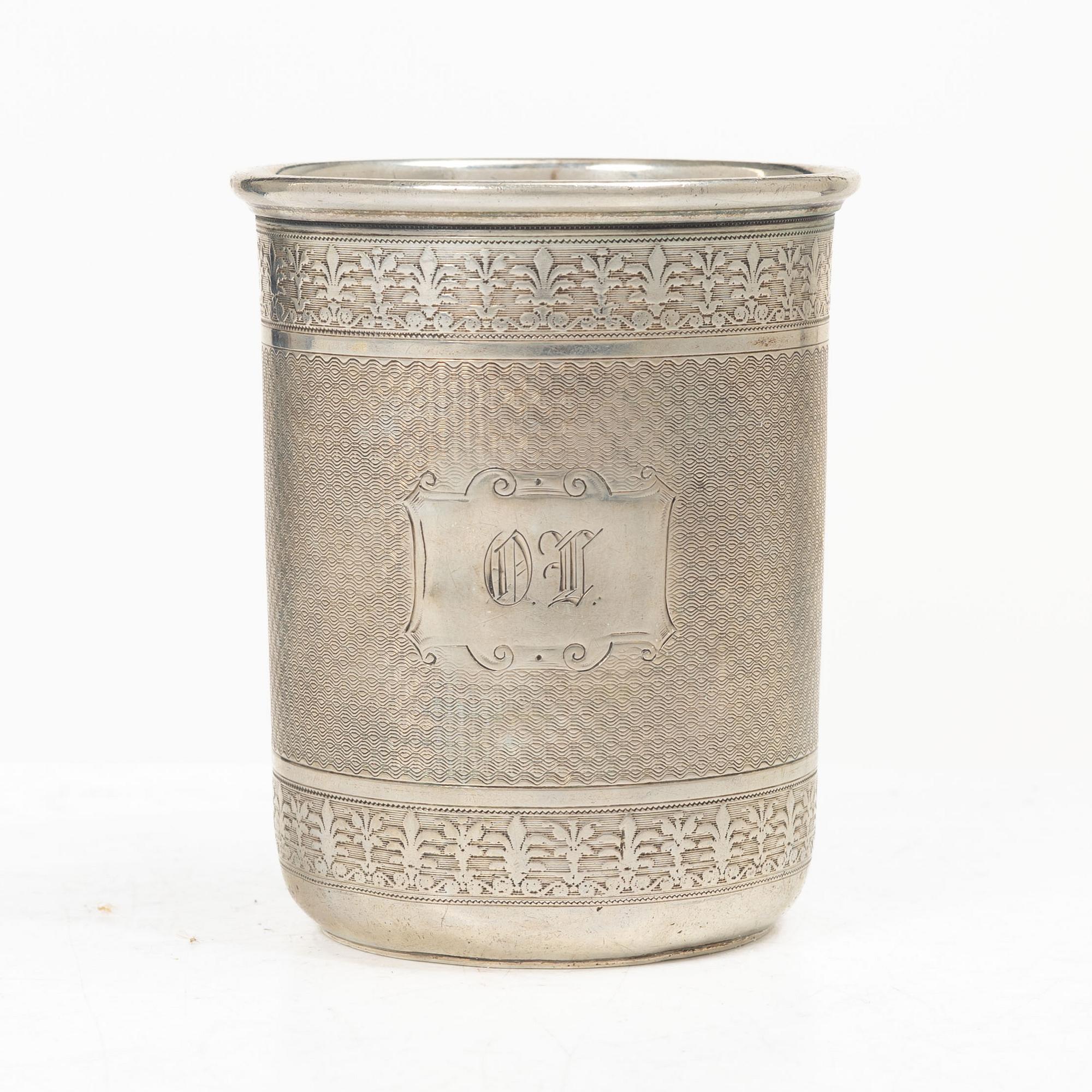 A Finnish silver beaker, mark of Otto Roland Mellin, Helsinki, 1882.