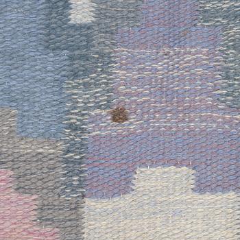 Judith Johansson, a carpet, 'Blomsterkrans', flat weave, c 273 x 208 cm, signed JJ.