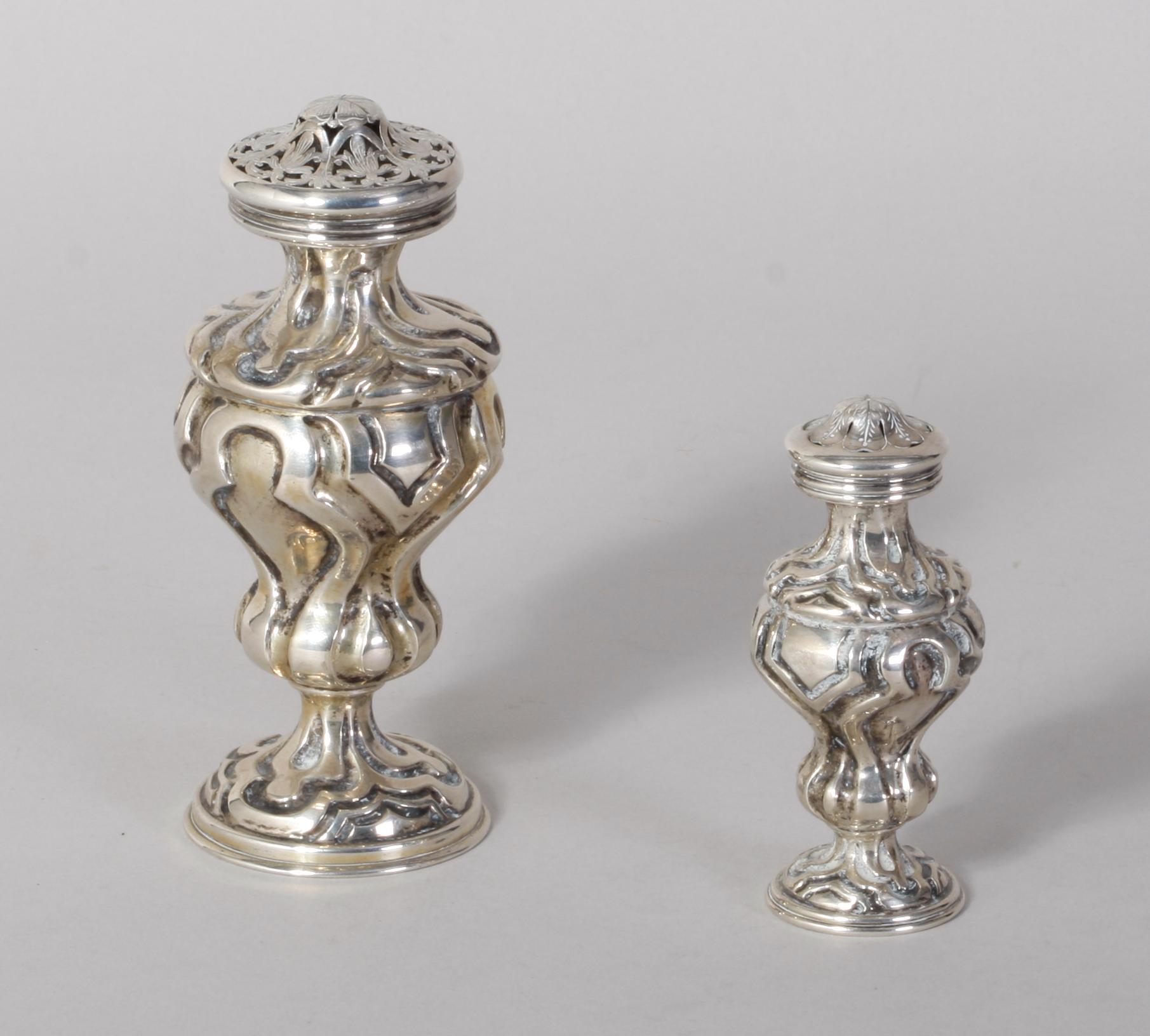 SOCKERRUSKOR, 2 st, silver,1800-tal.