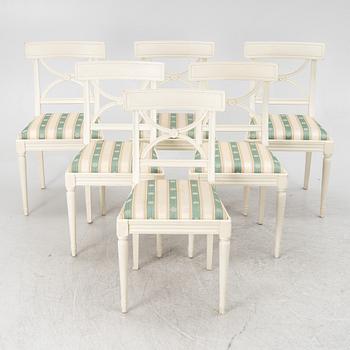 Chairs, 6 pcs, Gustavian style, in the Bellman model, 20th century.