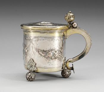 DRYCKESKANNA, okänd mästare (v. 1719-1750), Moskva 1737. Holländska import stämplar.