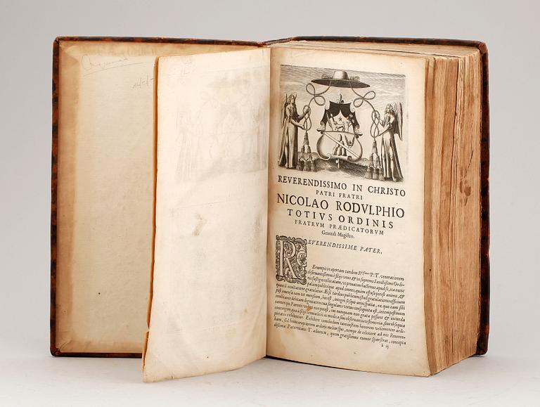 BOK, 4 sambundna vol, "Summa Theologica" av Thomas av Aquino, Petri Chevalier, Paris 1631.