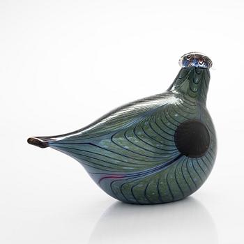 Oiva Toikka, a 'Pheasant' glass bird, second quality, signed O. T. II.