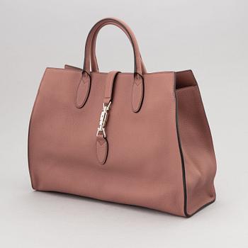 Gucci, a pink leather 'Jackie Sof Tote' bag.