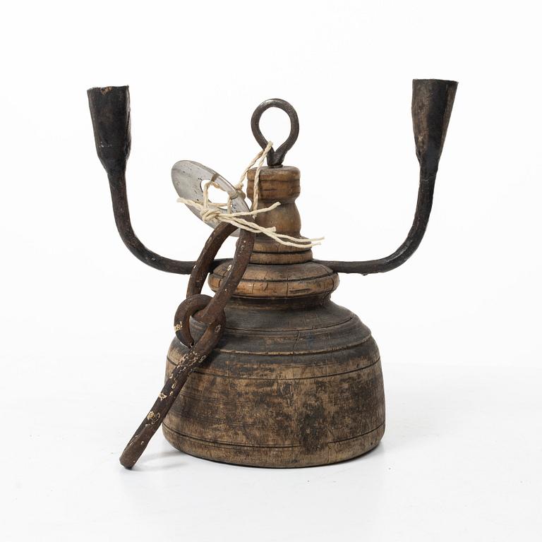 Candle holder, folk art, 17th/18th century.