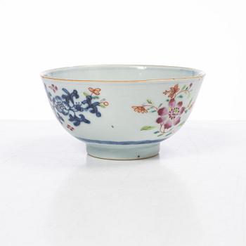 Parti Famille Rose-porslin, 5 delar, kina, Qianlong (1736-95).