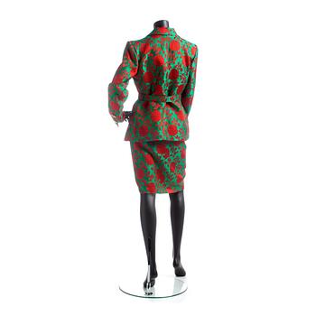 YVES SAINT LAURENT, a two-piece suit consisting of jacket and skirt.