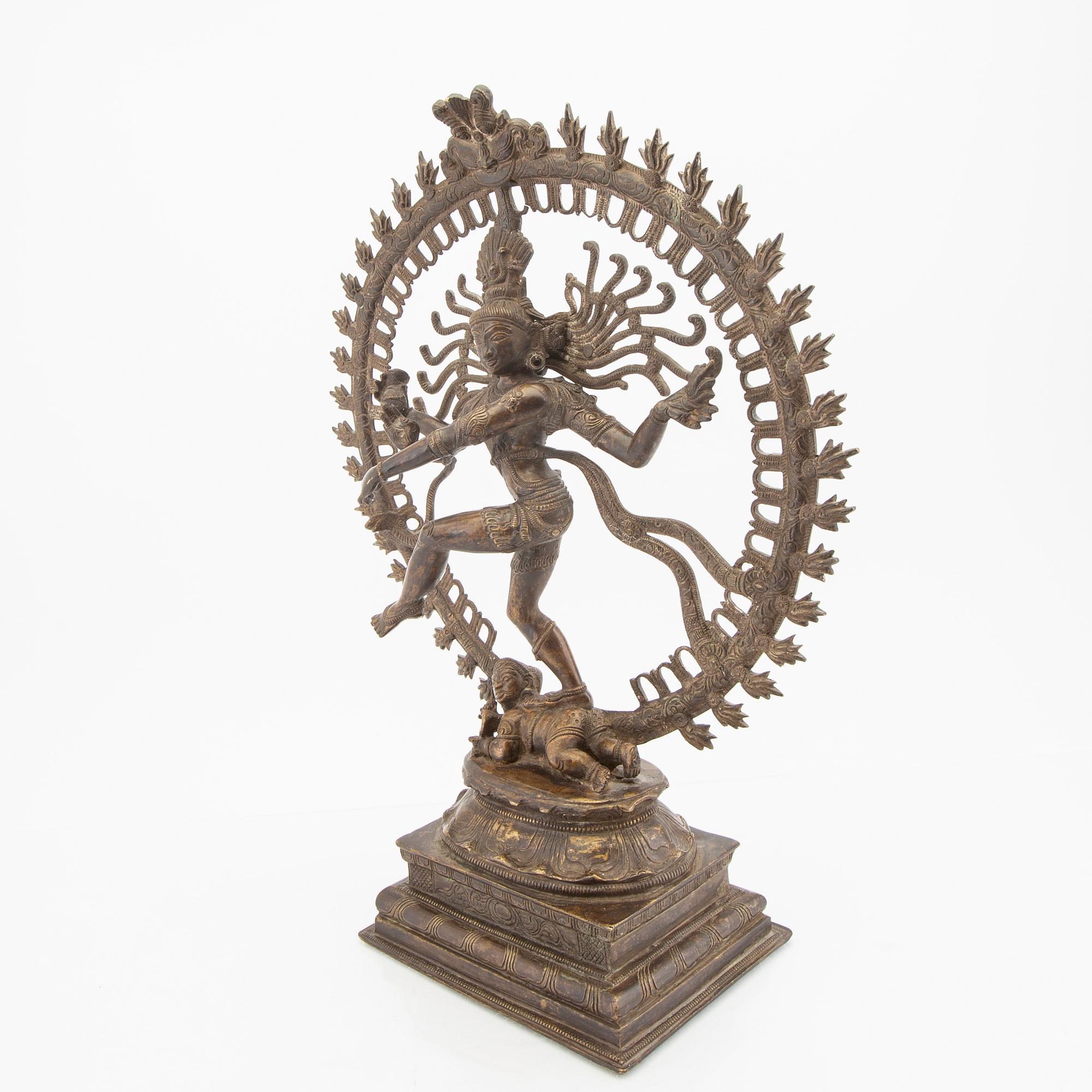 A bronze figure of Shiva Nataraja, India, early 20th Century.