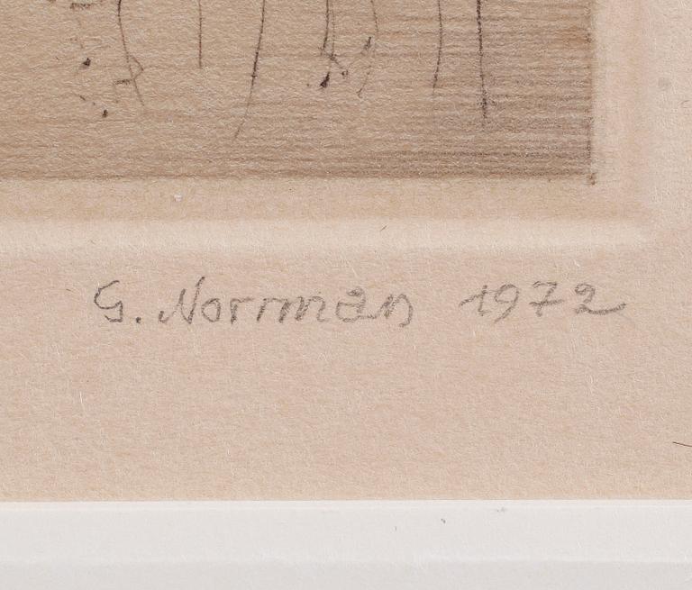 GUNNAR NORRMAN, torrnål, numrerad 1/15, signerad och daterad 1972.
